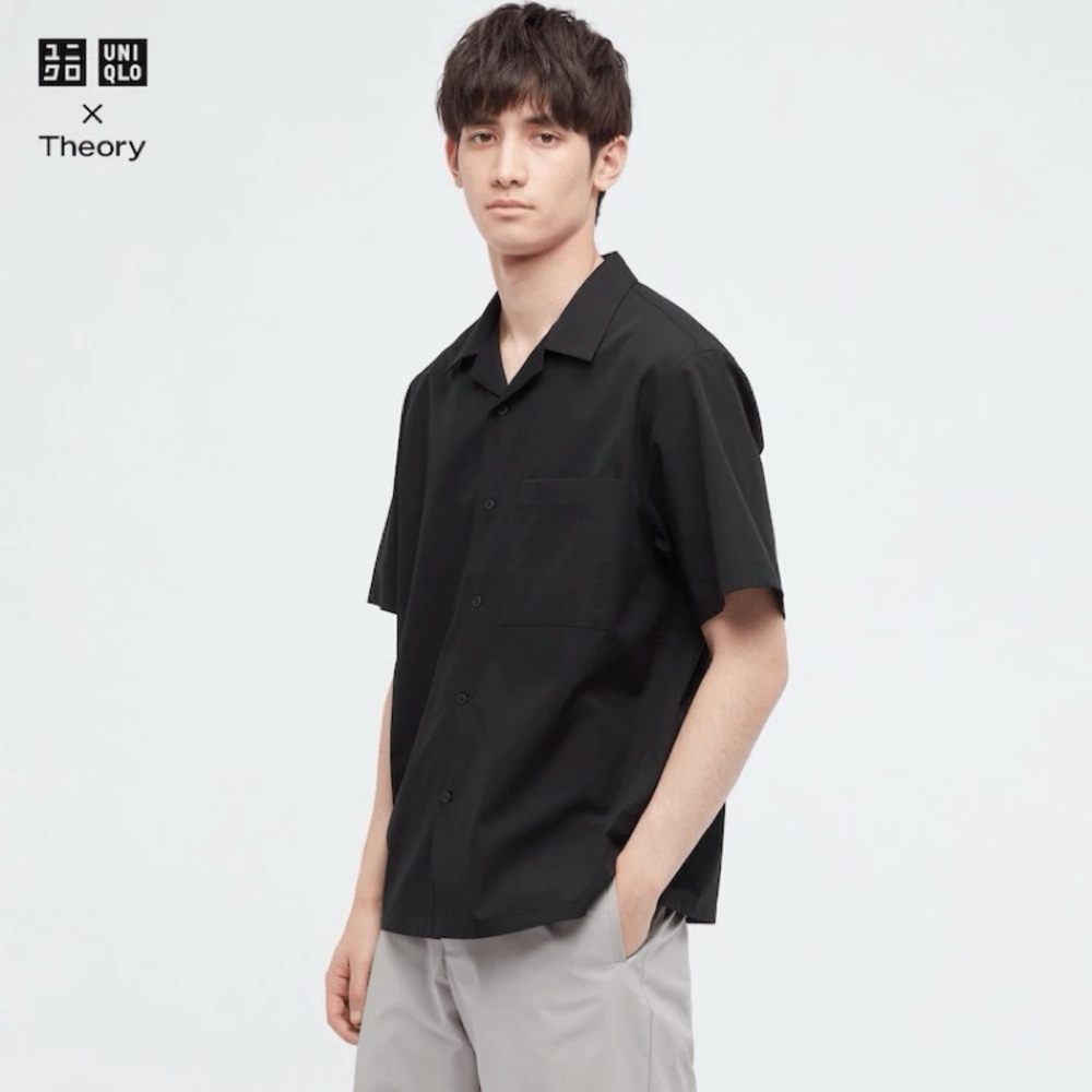 Uniqlo X Theory Open Collar Short-Sleeve Shirt